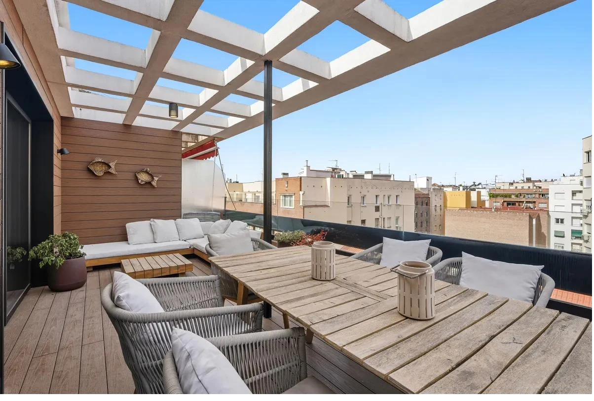 Terraza con zona de estar